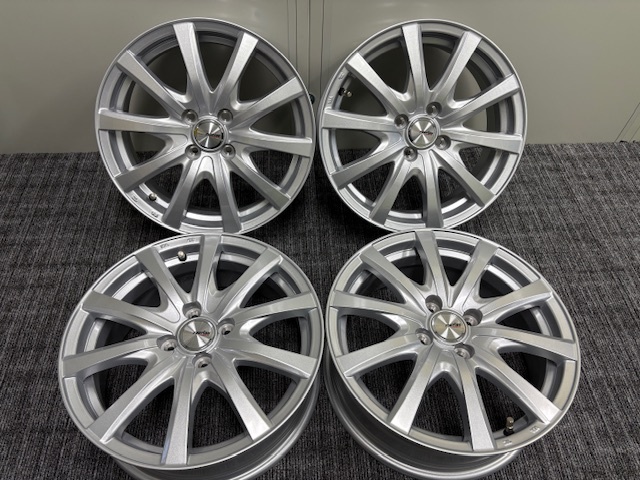 T51  アルミホイール 1台分 4個セット 16x6.0J +42 4H PCD100 Weds RAVRION RS01 メタルシルバー スポーク