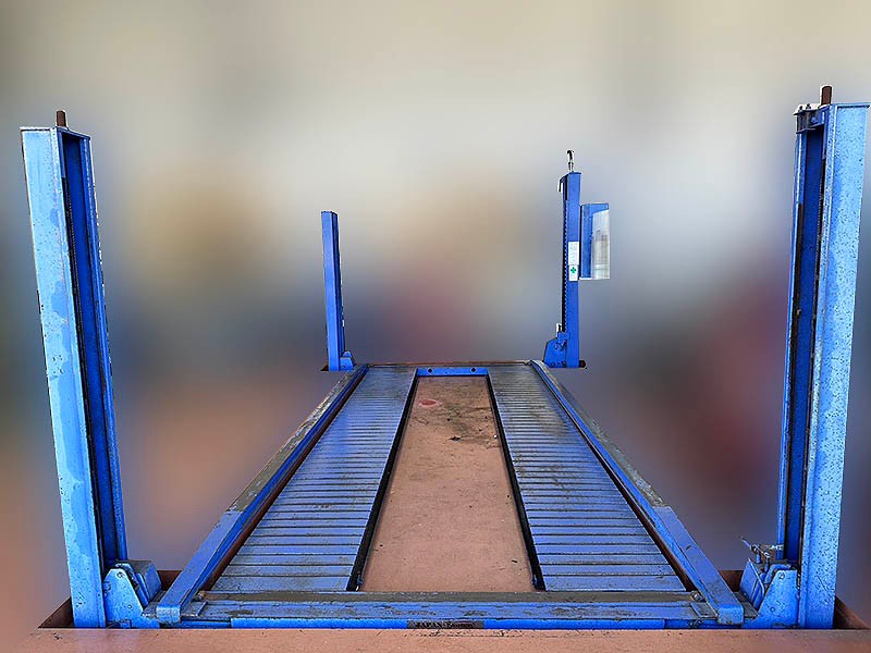 中古 4柱リフト 3.5ｔ対応ロングタイプ MK-350 イヤサカ製　No,326