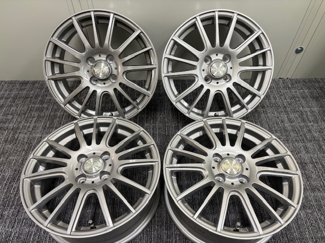 T25  アルミホイール 1台分 4個セット 15x5.5J +42 4H PCD100 Weds RAVRION SELZER シルバー スポーク