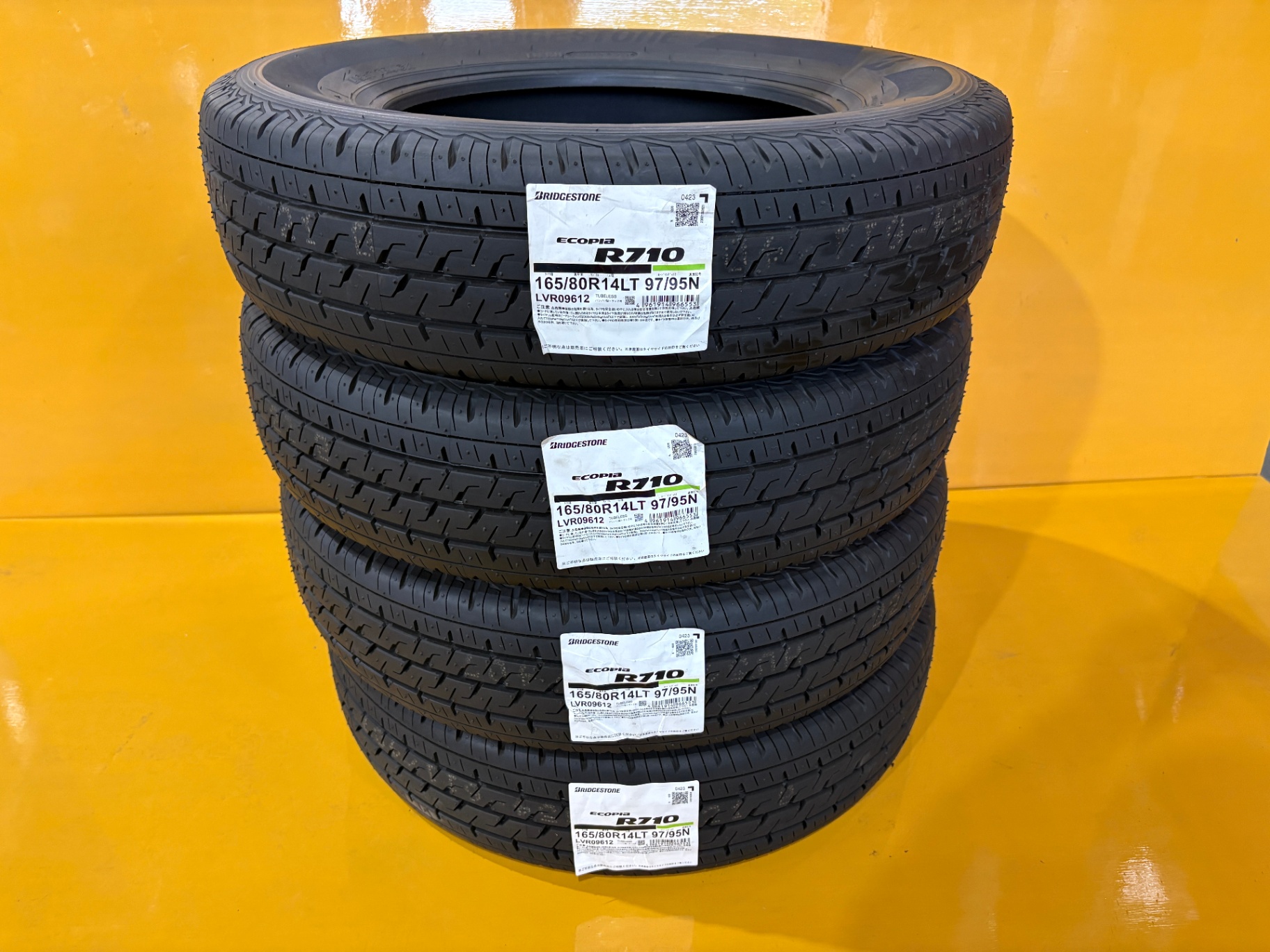 T96 ブリヂストン エコピア R710 165/80R14LT 97/95N 4本セット
