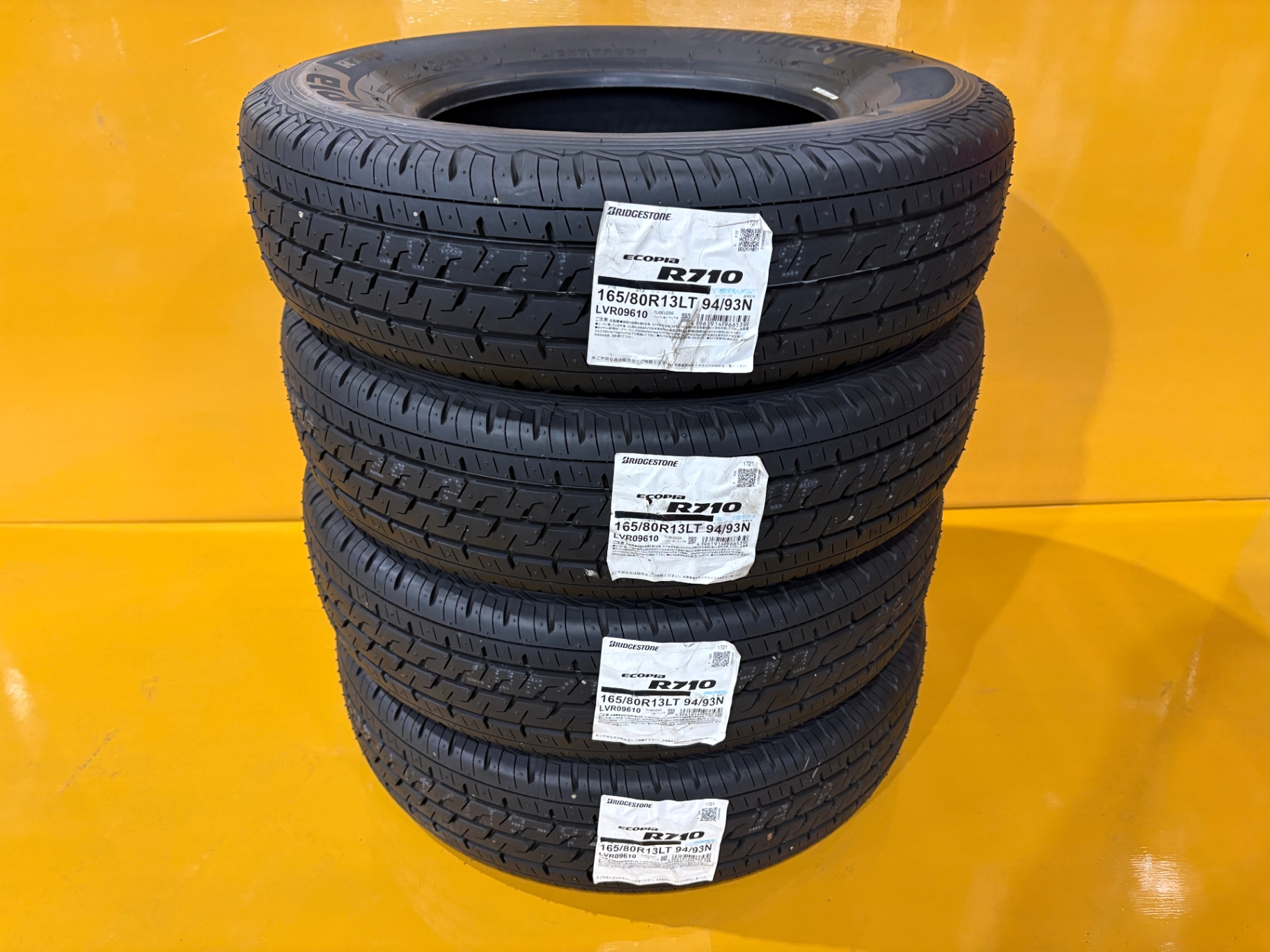 T97 ブリヂストン エコピア R710 165/80R13LT 94/93N 4本セット