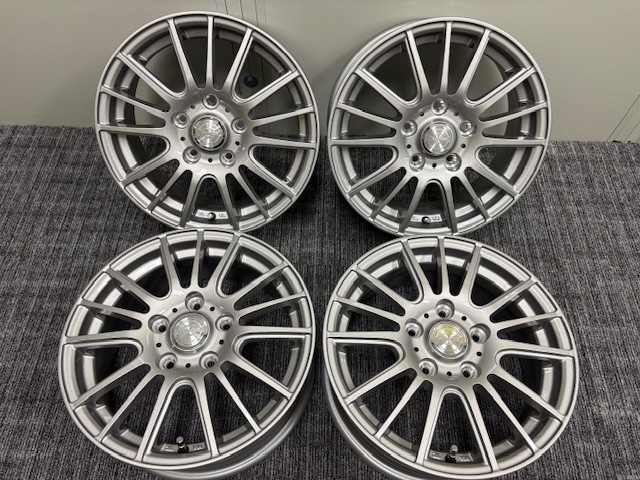 T32 アルミホイール 1台分 4個セット 15x6.0J +53 5H PCD114.3 Weds RAVRION SELZER シルバー スポーク